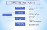 REQUISITOS INTELECTUALES FISICOS RESPONSABILIDAD CONDICIONES DE TRABAJO ANALISIS DEL PUESTO.