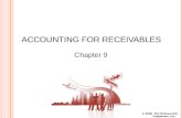 © 2009 The McGraw-Hill Companies, Inc., All Rights Reserved ACCOUNTING FOR RECEIVABLES Chapter 9.