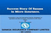 Success story of SANASA - FAIR International Seminar on Agriculture and Microinsurance