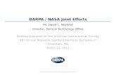 DARPA/NASA Joint Efforts