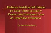 Defensa Jurídica del Estado en Sede Internacional y Protección Interamericana de Derechos Humanos Dr. Juan Carlos Rivera.