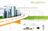 Corporate Profile of DeepBiz Technologies for the year 2013-2014