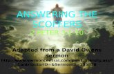 Answering the Scoffers 2 Peter 3:1-10