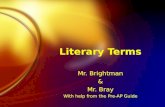 Literary Terms Powerpoint Presentation