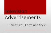 TV Ads - Form and Style
