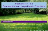 Lesson 13: Exponential and Logarithmic Functions (Section 041 slides)