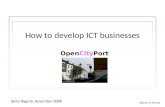 How To Develop Ict Businesses To Support Open City Portal