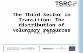 The distribution of voluntary resources, sarah bulloch, sra seminar, march 2013