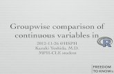 Groupwise comparison of continuous data
