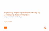 improving explicit preference entry by visualising data similarities