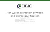 Hot water extraction of wood