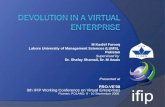 Devolution in a virtual enterprise