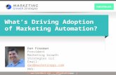 Drivers of Marketing Automation for Small Biz