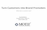 Turn customers into brand promoters By kaushal mehta