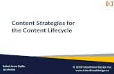 Content strategies for the content lifecycle