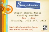Sing-a-bration 2012: Joy of Worship & Multi-Pub Sacred Choral Sheet Music