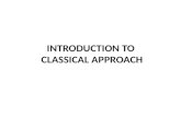 Classical approach (2)