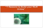 7 Reasons To Build Your Mlm Online