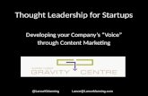 Thought Leadership for Startups by Lance Manning