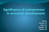 Significance of entrepreneur in economic development