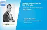 How to Hire a Great VP Sales '14:  From NY Enterprise Tech Meet-up