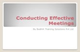 Conducting Effective meetings