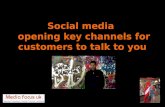 Social Media Channels Whereby People To Talk To You