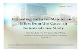 Industry - Estimating software maintenance effort from use cases an      industrial case study