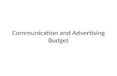 Budget and comm.