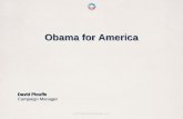 David Plouffe's Presentation on the Barack Obama campaign