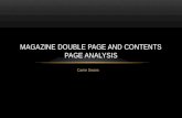 Magazine double page and contents page analysis