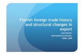 Finnish foreign trade history and structural changes in export
