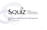 Squiz Scotland Seminar - Hot Topics for Web Experience Management - Feb 2012
