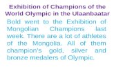 Exhibition of champions in the ulaanbaatar