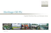 Heritage Oil PLC (TSX: HOC; LSE:HOIL) Capital Markets Day