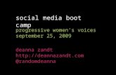 Social Media Boot Camp / Progressive Women's Voices