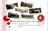 Rhode Island College Housing Selection 2011 2012