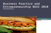Business Practice and Entrepreneurship Presentation 4