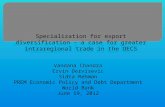 Specialization for export diversification  a case for greater intraregional trade in the OECS :: Vandana Chandra