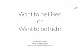 Want to be 'Liked' or want to be Rich | Niall McKeown | iON Marketing