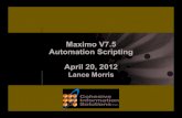 Maximo 7.5 cohesive automation scripting (April 2012)