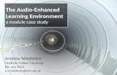 Audio enhanced learning environment