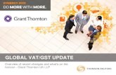 SYNERGY Global VAT/GST update – Overview of recent changes & what’s on the horizon