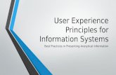 UX Principles for Information Systems Design