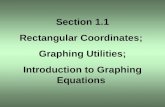 Rectangular Coordinates, Introduction to Graphing Equations
