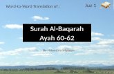 Al Baqarah Ayah 60-62 Word to Word