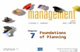 Chap 7 foundations of planning management by robbins & coulter 9 e