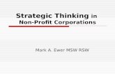 Strategic Thinking in Non-Profit Organizations (Mark Ewer)