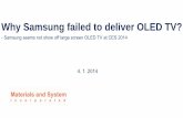Why Samsung failed on OLED TV mass production?