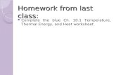Sci 10 Lesson 2 April 14 - Temperature, Thermal Energy and Heat
